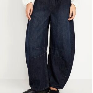 High-Waisted Barrel Jeans Size XL Tall